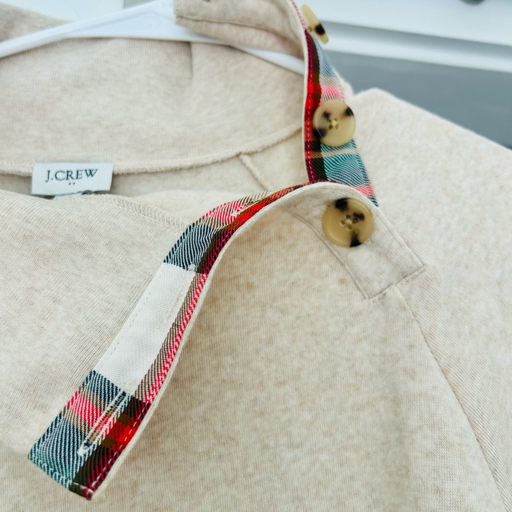 Beige Button-Detail Sweater